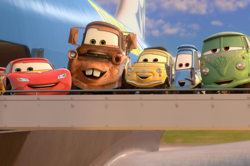 Lightning McQueen, Mater, Luigi, Guido and Fillmore in ``Cars 2.''