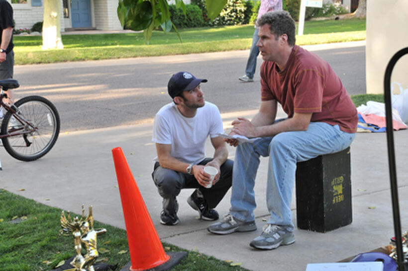 Dan Rush and Will Ferrel on the set of ``Everything Must Go.''