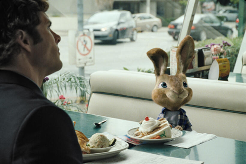 James Marsden as Fred and E.B. in ``Hop.''