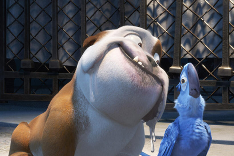 Luiz and Blu in ``Rio.''