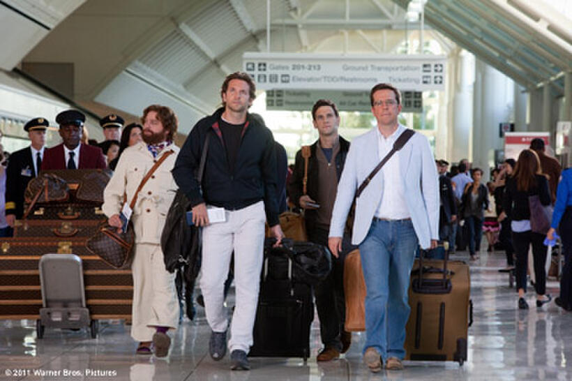 Zach Galifianakis as Alan Garner, Bradley Cooper as Phil Wenneck, Justin Bartha as Doug Billings and Ed Helms as Stu Price in ``The Hangover Part II.''