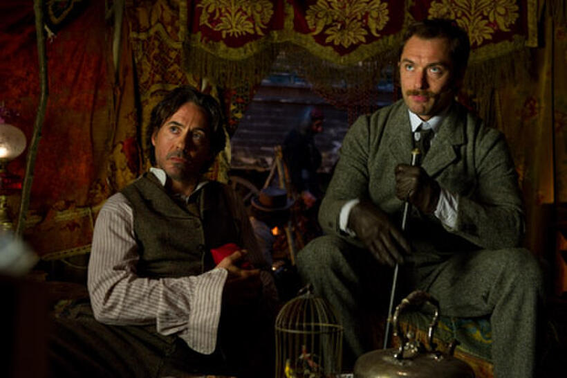 Robert Downey Jr. and Jude Law in "Sherlock Holmes: A Game of Shadows."