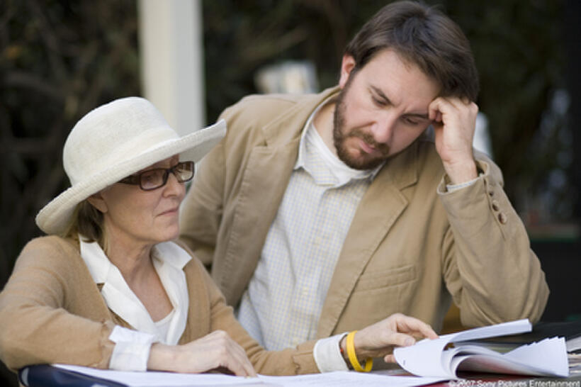 Producers Laura Ziskin and Grant Curtis on the set of "Spider-Man 3."