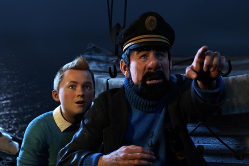 Tintin and Captain Haddock in ``The Adventures of Tintin.''