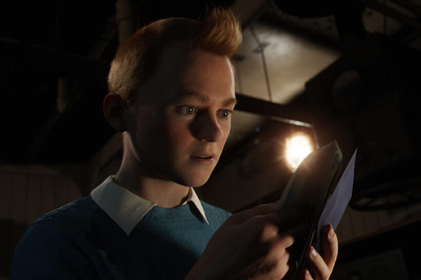 Tintin in ``The Adventures of Tintin.''