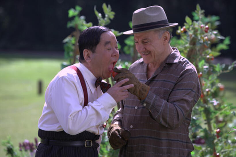 Hyung Rae Shim as Young-gu and Harvey Keitel as Don Carini in ``The Last Godfather.''