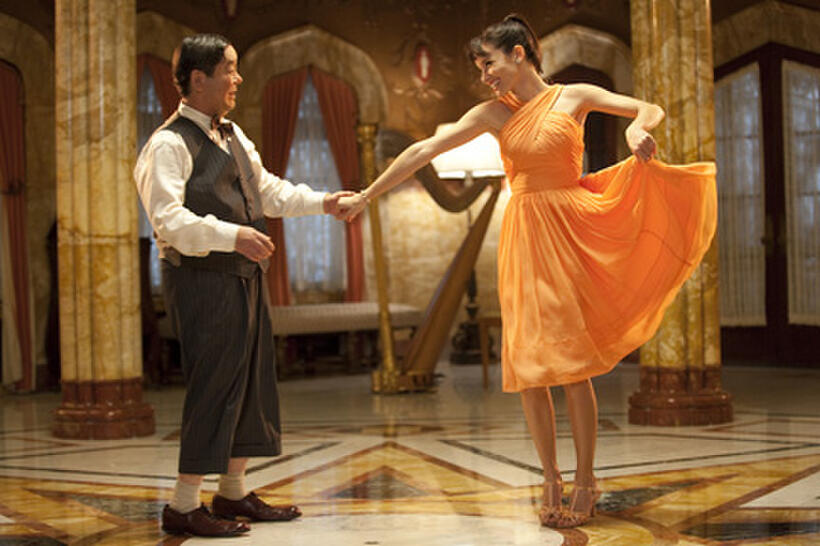 Hyung Rae Shim as Young-gu and Jocelin Donahue as Nancy Bonfante in ``The Last Godfather.''