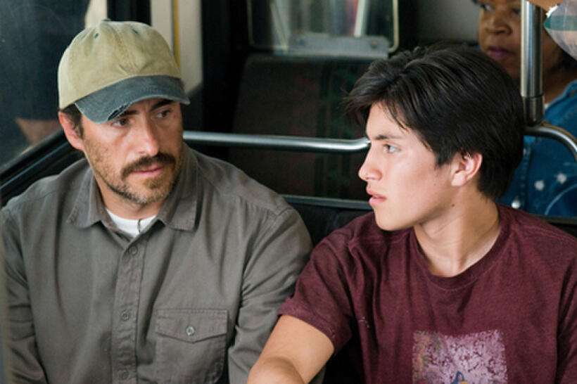 Demian Bichir as Carlos Riquelme and Jose Julian as Luis Riquelme in ``A Better Life.''