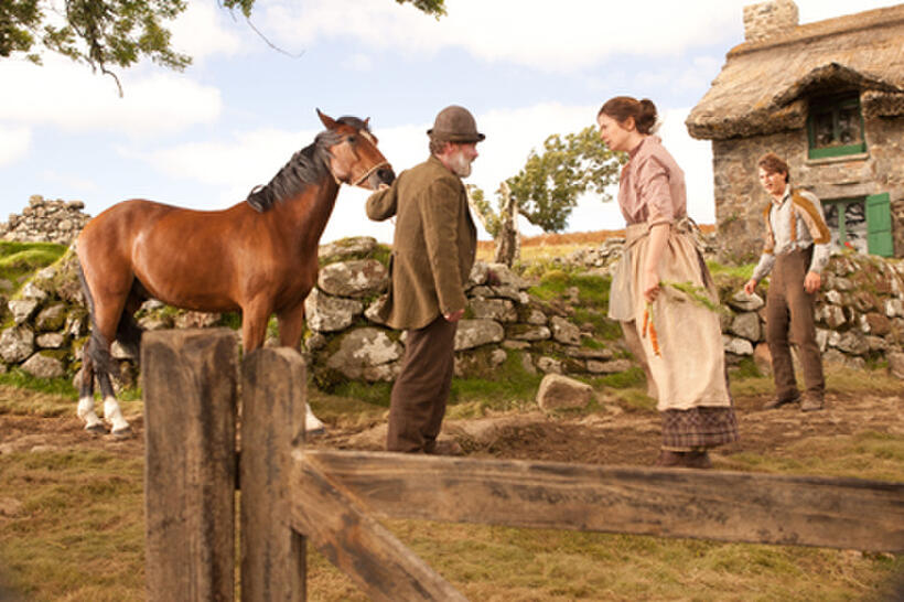 Mullan as Ted Narracott, Emily Watson as Rose Narracott and Jeremy Irvine as Albert in ``War Horse.''