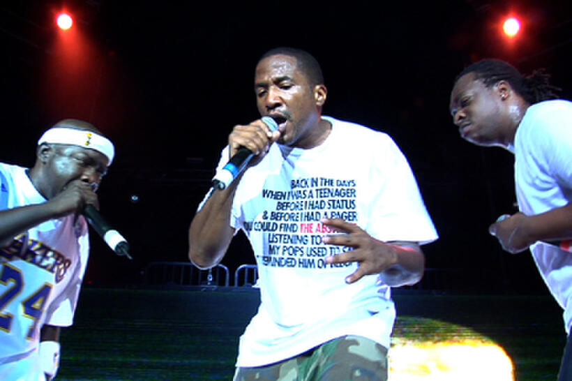 Phife Dawg, Q-Tip and Jarobi White in "Beats, Rhymes & Life: The Travels of a Tribe Called Quest."