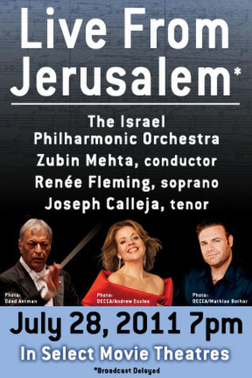 Poster art for "Renee Fleming Live with the Israel Philharmonic Orchestra."