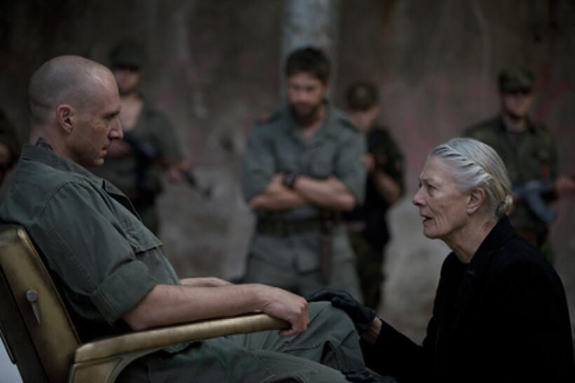 Ralph Fiennes as Caius Martius and Vanessa Redgrave as Volumina in "Coriolanus."