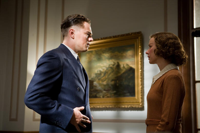 Leonardo DiCaprio as J. Edgar Hoover and Naomi Watts as Helen Gandy in ``J. Edgar.''