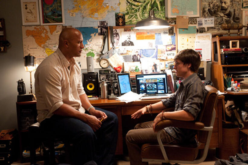 Dwayne Johnson as Hank and Josh Hutcherson as Sean in ``Journey 2: The Mysterious Island.''