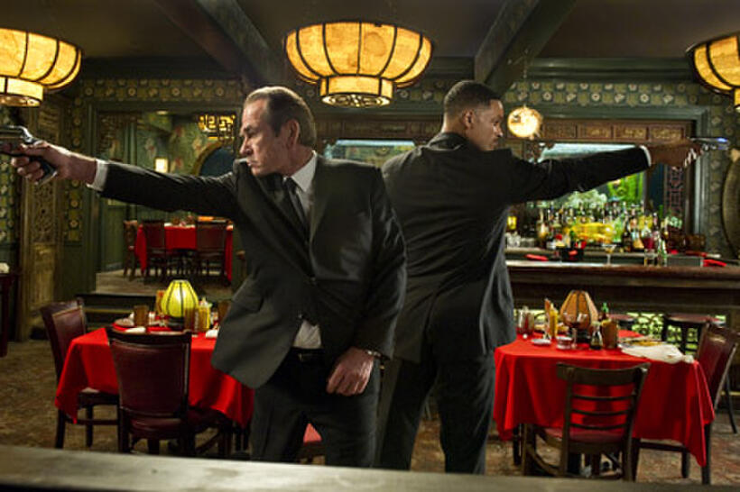 Tommy Lee Jones as Agent K and Will Smith as Agent J in ``Men in Black 3.''