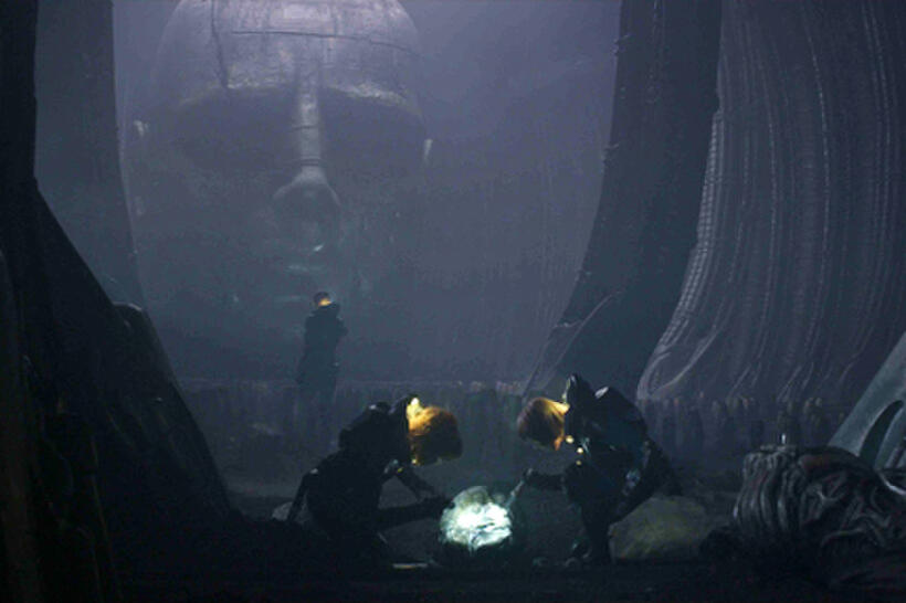Noomi Rapace as Elizabeth Shaw and Kate Dickie in "Prometheus.''