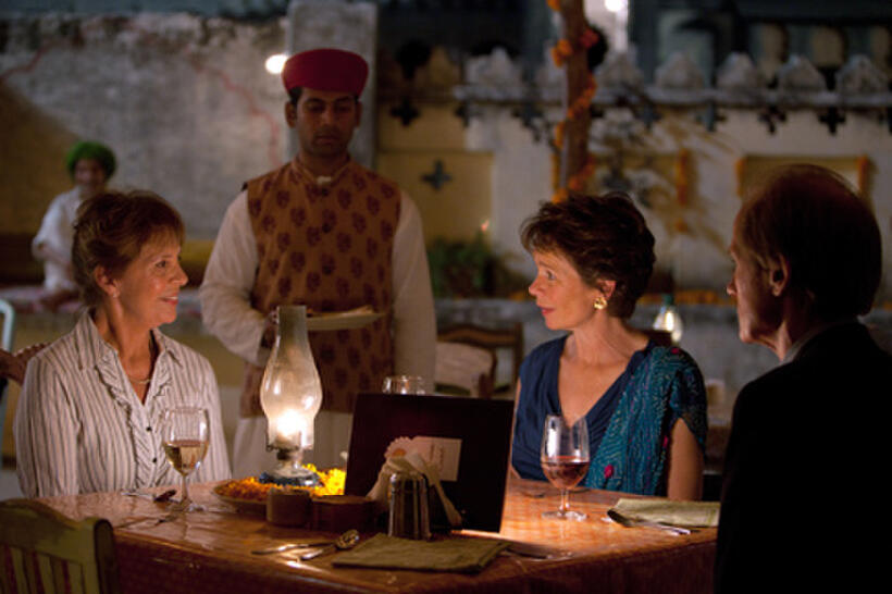 Penelope Wilton as Jean, Cecile Imrie as Madge and Bill Nighy as Douglas in ``The Best Exotic Marigold Hotel.''
