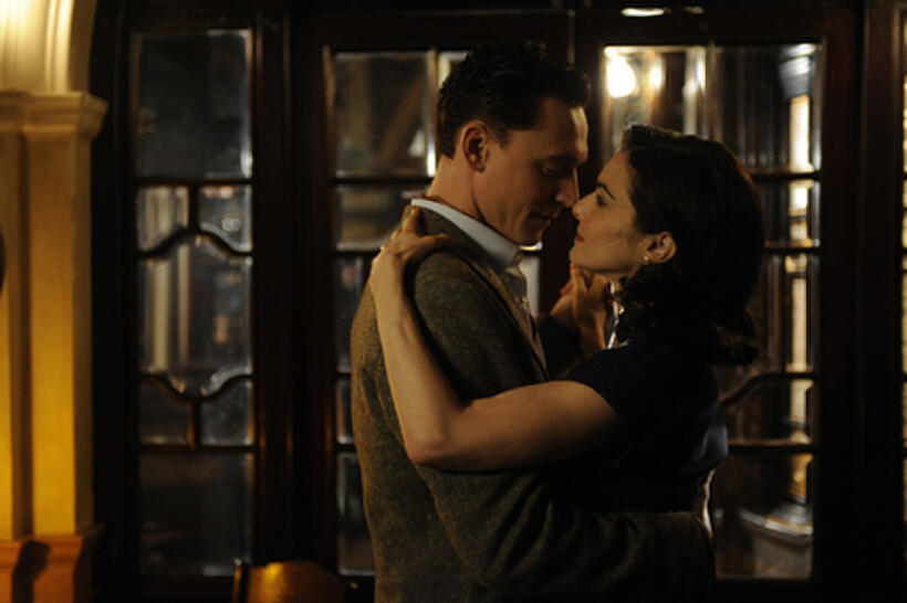 Tom Hiddleston as Freddie Page and Rachel Weisz as Hester Collyer in ``The Deep Blue Sea.''
