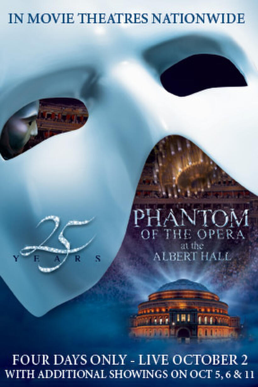 Poster art for "Phantom of the Opera 25th Anniversary Live."