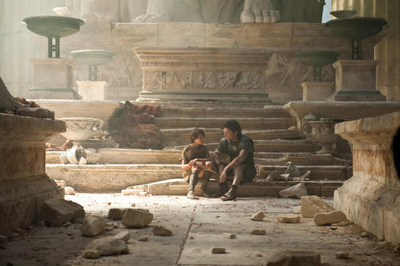 John Bell as Helius and Sam Worthington as Perseus in ``Wrath of the Titans.''