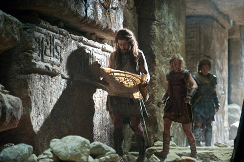 Toby Kebbell as Agenor, Rosamund Pike as Andromeda and Sam Worthington as Perseus in ``Wrath of the Titans.''