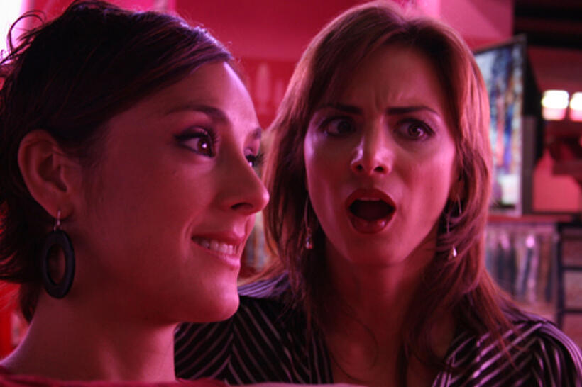 Sophie Alexander as Lorena and Silvia Navarro as Blanca in ``Labios Rojos.''