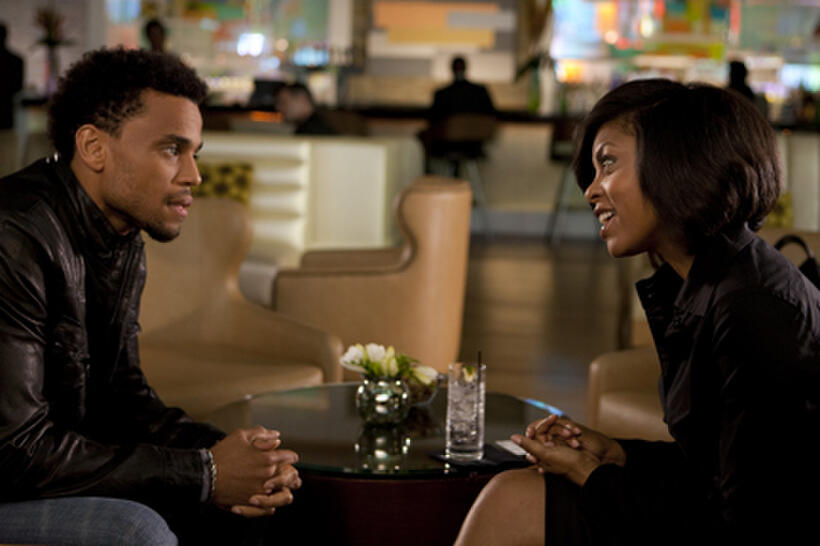 Michael Ealy as Dominic and Taraji P. Henson as Lauren in ``Think Like a Man.''