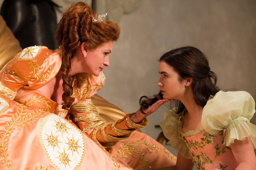 Julia Roberts as Evil Queen and Lily Collins as Snow White in "Mirror Mirror.''