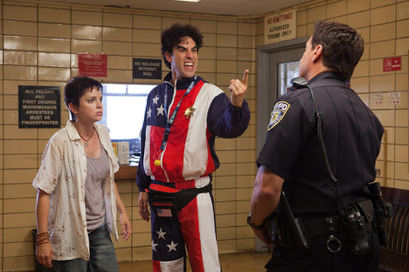 Anna Faris as Zoey and Sacha Baron Cohen as General Aladeen in ``The Dictator.''
