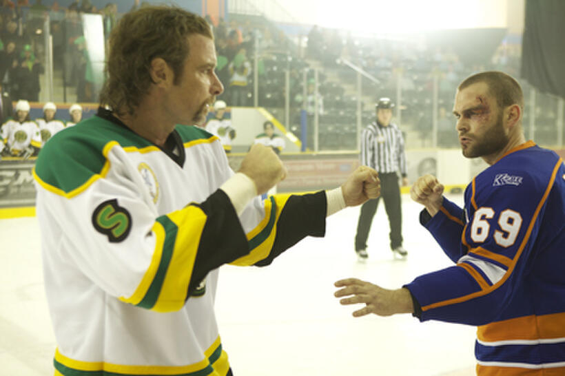 Liev Schreiber as Ross Rhea and Seann William Scott as Doug Glatt in ``Goon.''