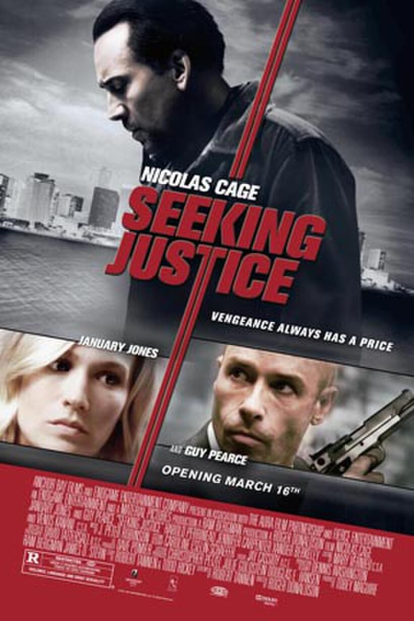 Poster art for "Seeking Justice."