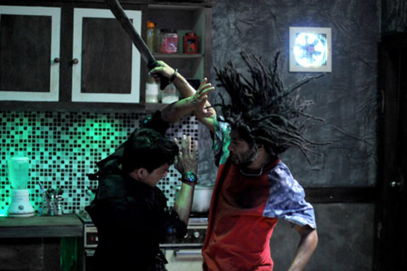 A scene from ``The Raid.''