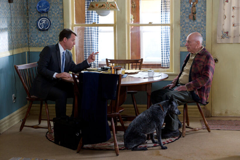 Greg Kinnear as Mickey Prohaska  and Alan Arkin as Gorvy Hauer in ``Thin Ice.''