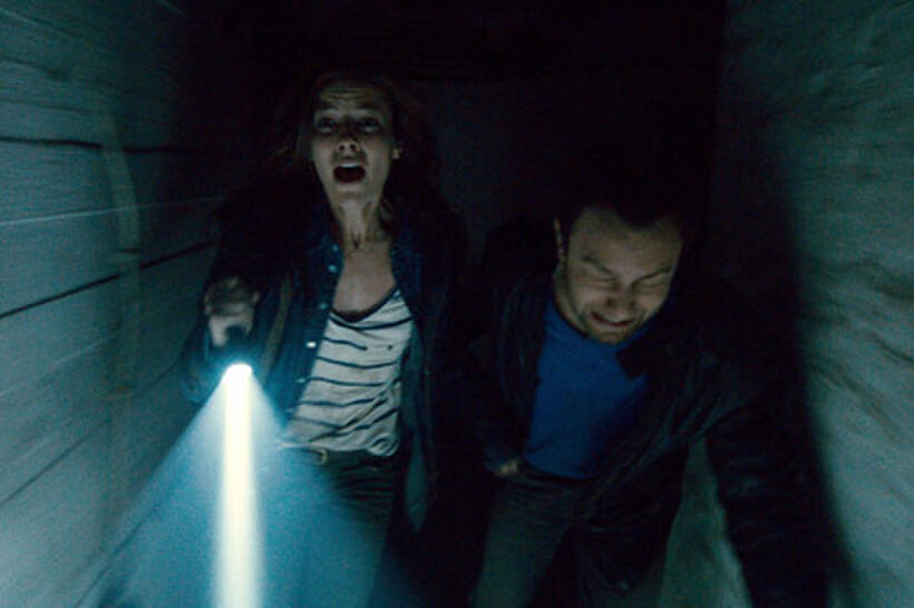 Devin Kelley as Amanda and Jonathan Sadowski as Paul in ``Chernobyl Diaries.''