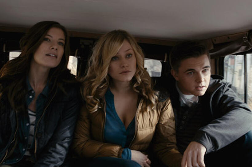 Devin Kelley as Amanda, Olivia Taylor Dudley as Natalie and Jesse McCartney as Chris in ``Chernobyl Diaires.''