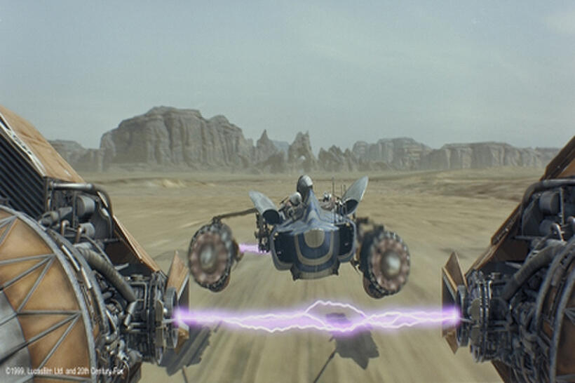 Podracing on Tatooine.
