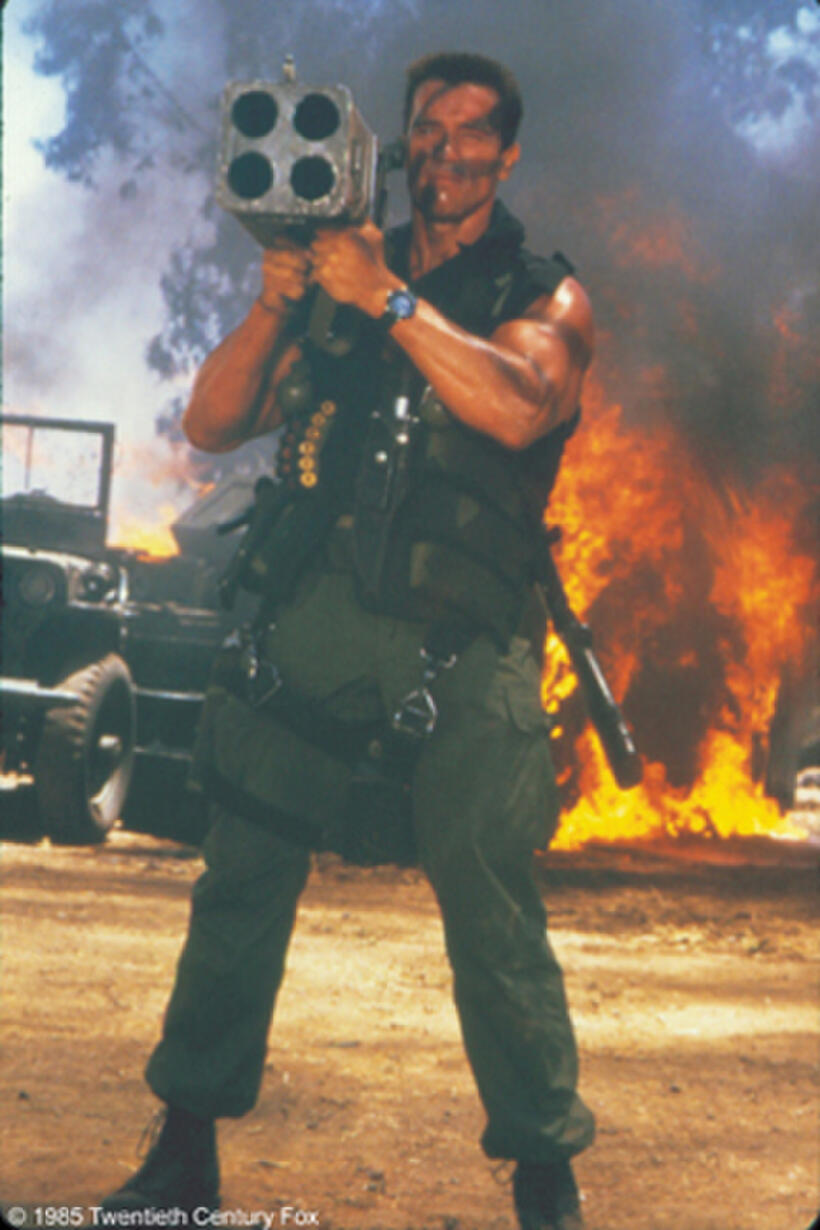 Arnold Schwarzenegger as John Matrix in "Commando."