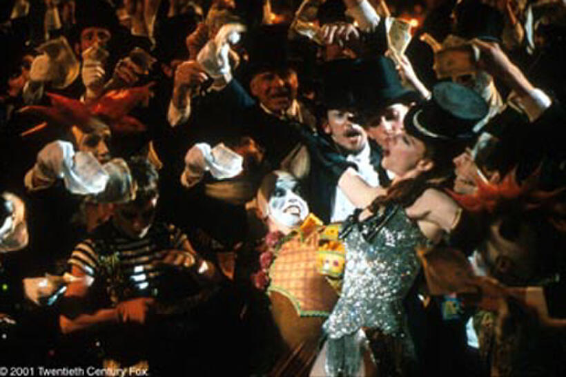 Satine (Nicole Kidman), "The Sparkling Diamond," sings "Diamond's Are A Girl's Best Friend" during the opening number at the Moulin Rouge.