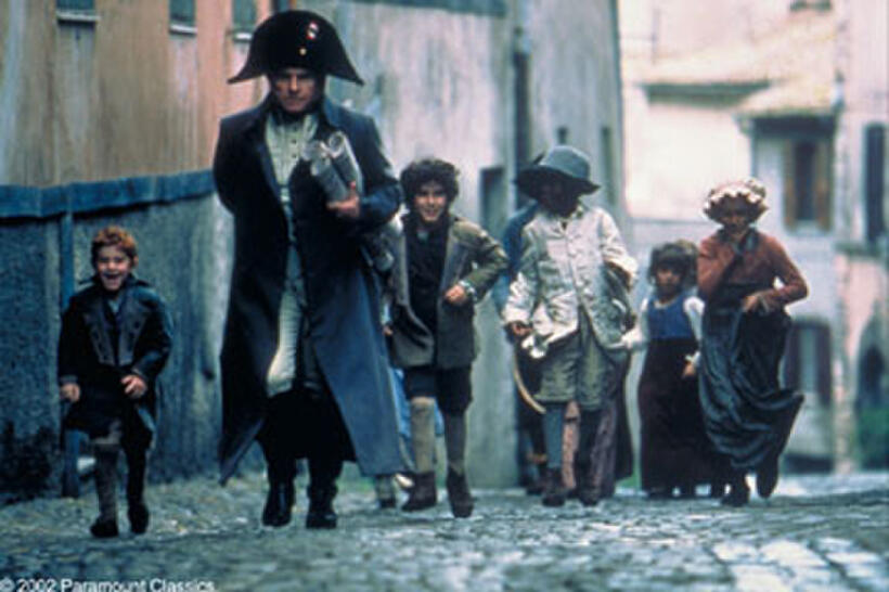A group of Parisian children mock Emperor Napoleon Boneparte (Ian Holm) in "The Emperor's New Clothes."