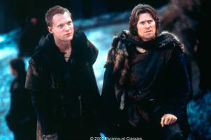 Willem Dafoe and Paul Bettany in "The Reckoning."