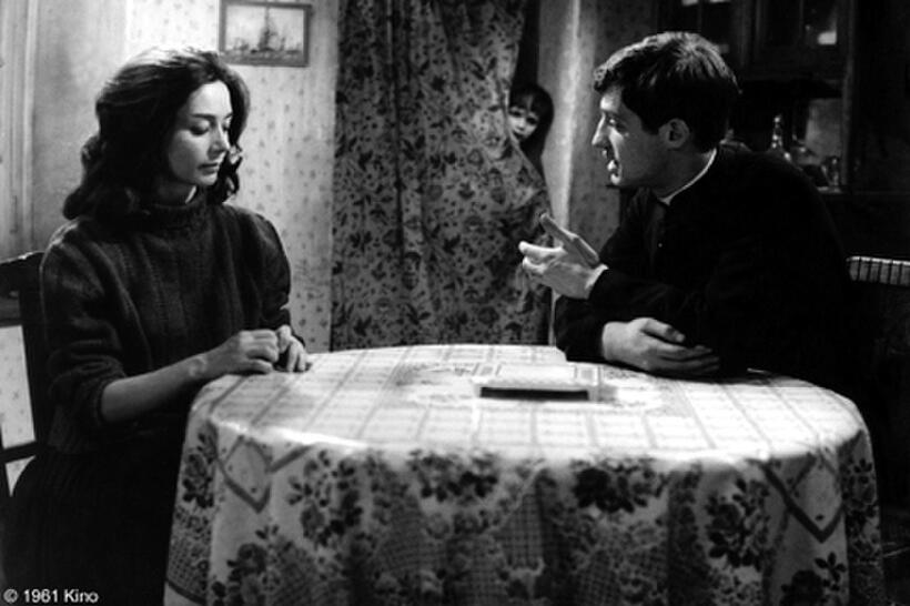 A scene from the film "Leon Morin, Priest."