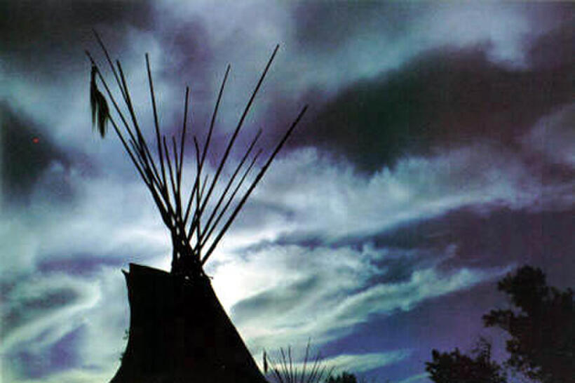 A scene from the film "Dances With Wolves."