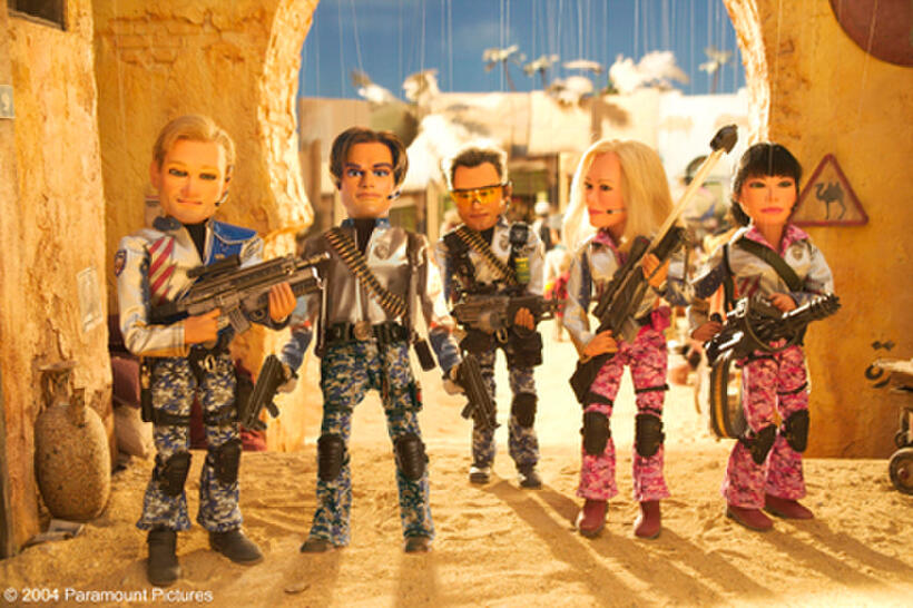 Joe, Gary, Chris, Lisa and Sarah in "Team America: World Police."