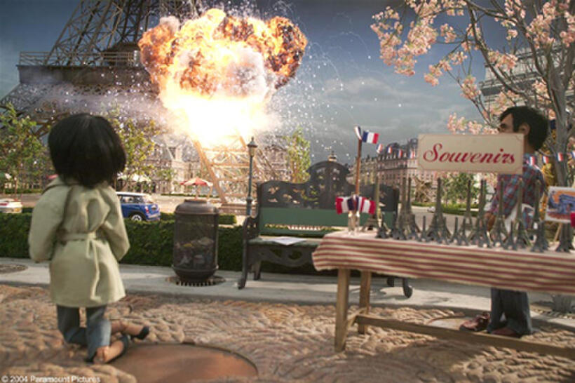 A scene from "Team America: World Police'"
