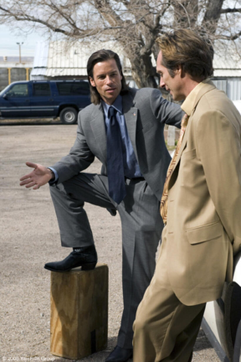 Guy Pearce and William Fichtner in "First Snow."