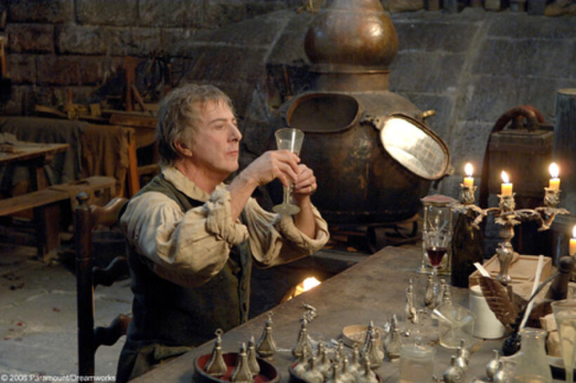 The master perfumer Giuseppe Baldini (Dustin Hoffman) performs feats of olfactory magic in "Perfume: The Story of a Murderer."