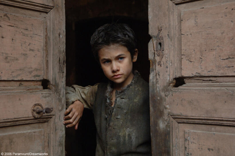 The 5-year-old Jean-Baptiste Grenouille (Alvaro Roque) is orphaned as a newborn in the streets of Paris in "Perfume: The Story of a Murderer."