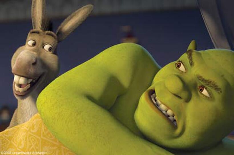 Donkey (Eddie Murphy) and Shrek (Mike Myers) in "Shrek the Third."