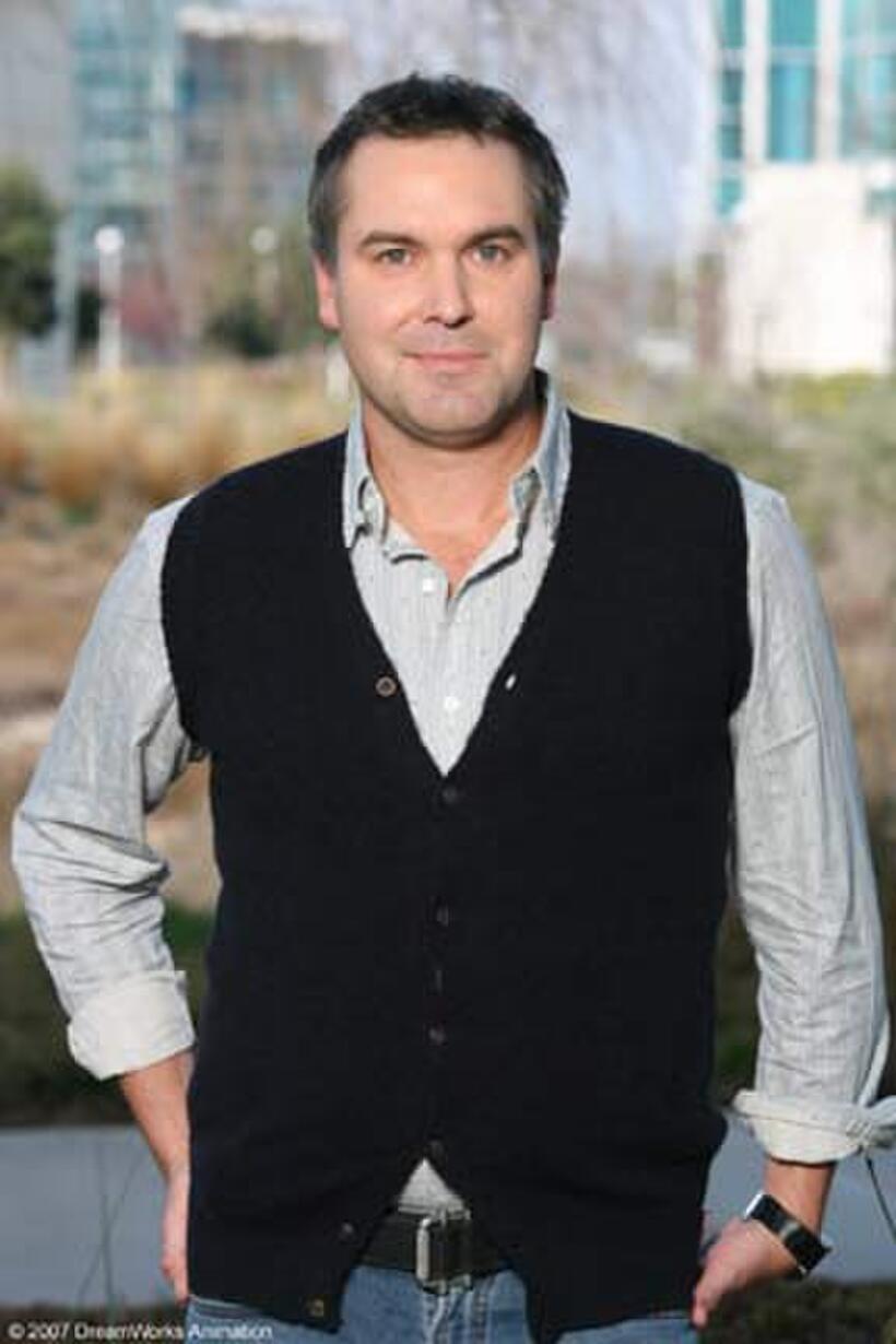 Director Chris Miller on the set of "Shrek the Third."