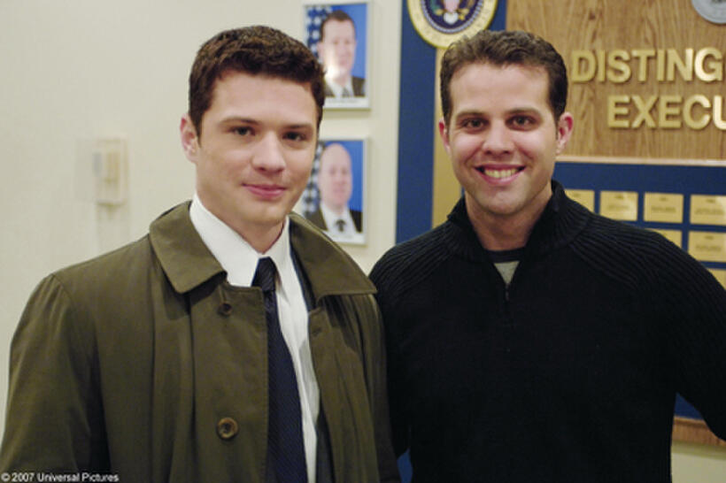 Ryan Phillippe and his real-life counterpart, Eric O'Neill, on the set of  "Breach."